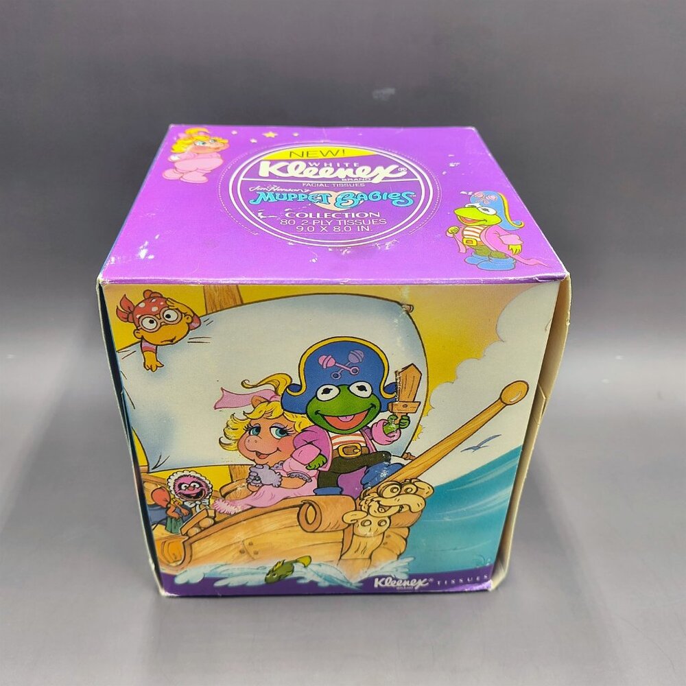 Muppet Babies Kleenex Tissue One Box of 80 NOS Vintage from 1988